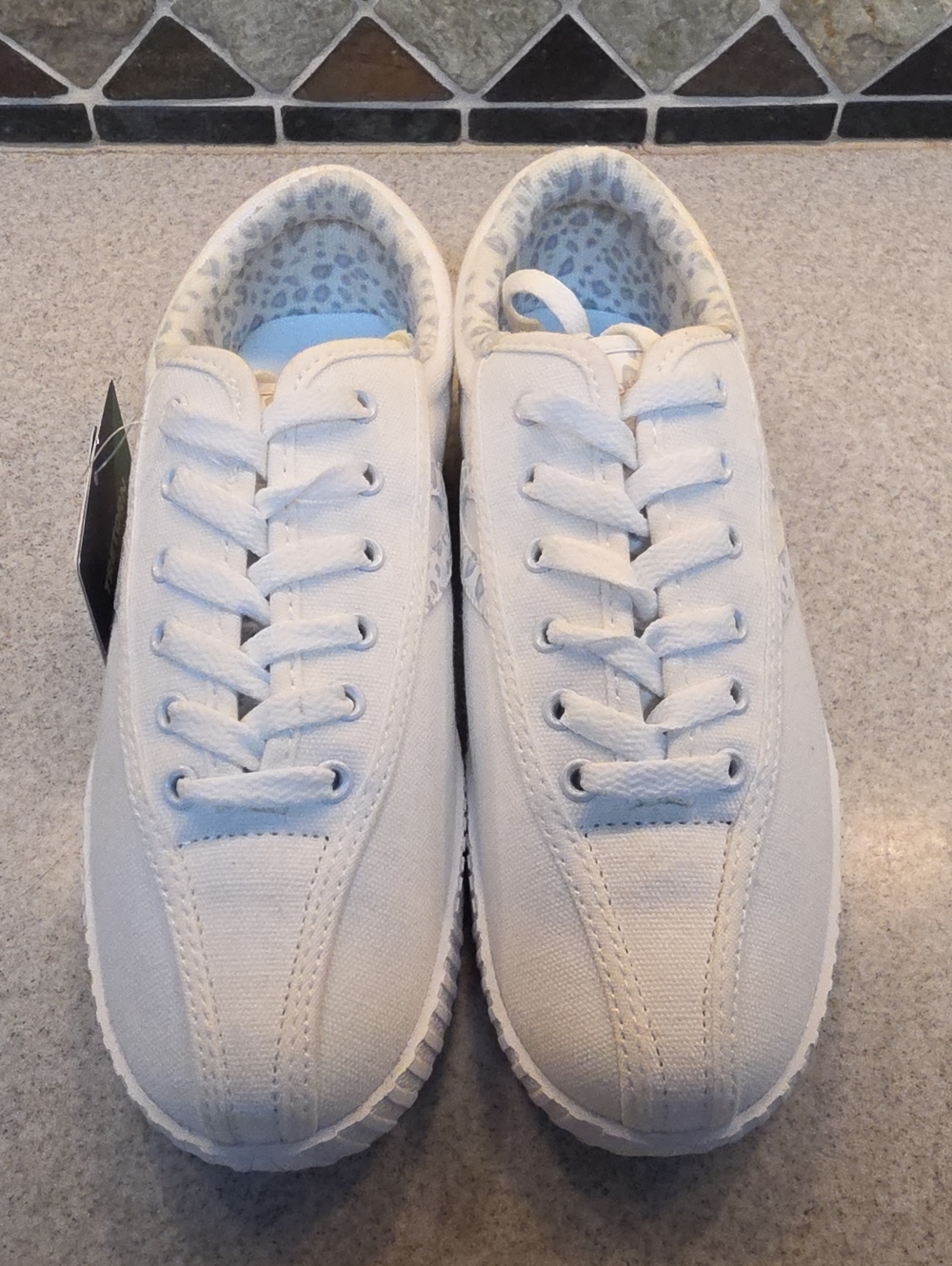 Tretorn White Canvas Low-Top Sneakers